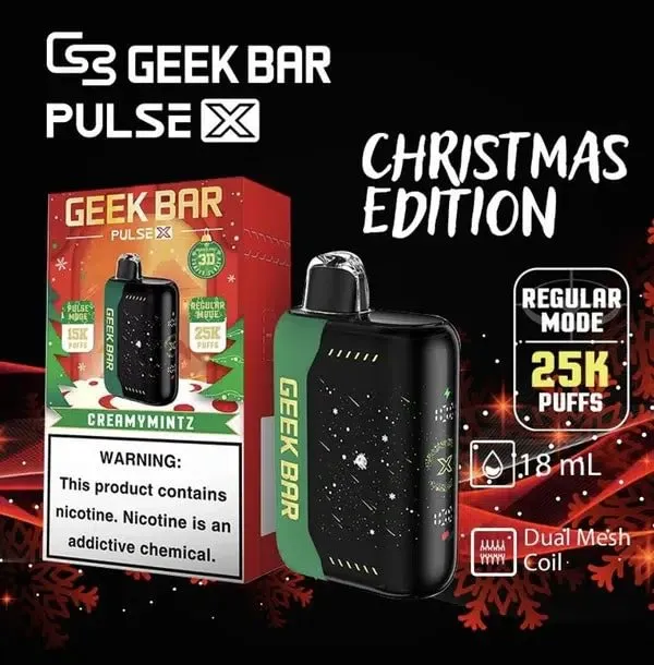 Geek Bar Pulse X 25000口|全球首款3D曲面屏|星座系列拋棄式電子煙【台灣現貨】